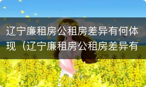 辽宁廉租房公租房差异有何体现（辽宁廉租房公租房差异有何体现呢）