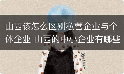 山西该怎么区别私营企业与个体企业 山西的中小企业有哪些