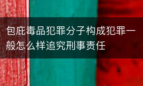 包庇毒品犯罪分子构成犯罪一般怎么样追究刑事责任