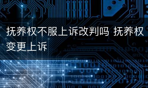 抚养权不服上诉改判吗 抚养权变更上诉