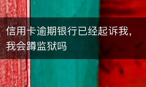 信用卡逾期银行已经起诉我，我会蹲监狱吗