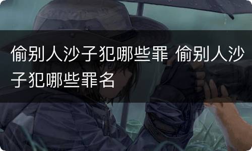 偷别人沙子犯哪些罪 偷别人沙子犯哪些罪名