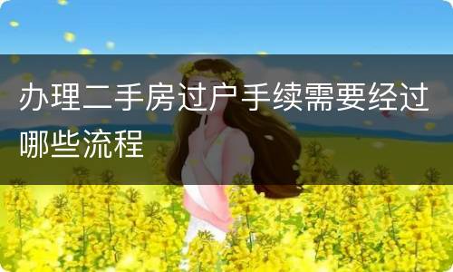办理二手房过户手续需要经过哪些流程