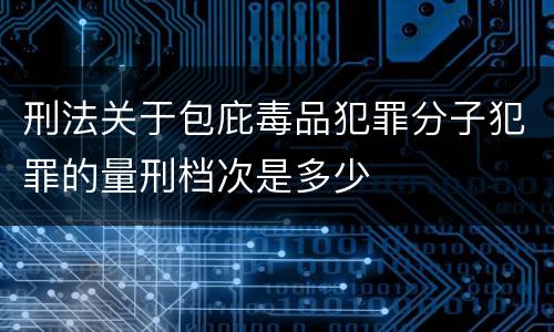 刑法关于包庇毒品犯罪分子犯罪的量刑档次是多少