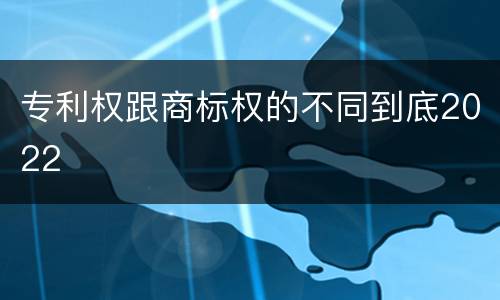 专利权跟商标权的不同到底2022