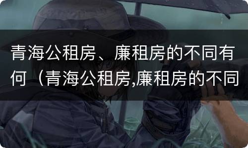 青海公租房、廉租房的不同有何（青海公租房,廉租房的不同有何条件）