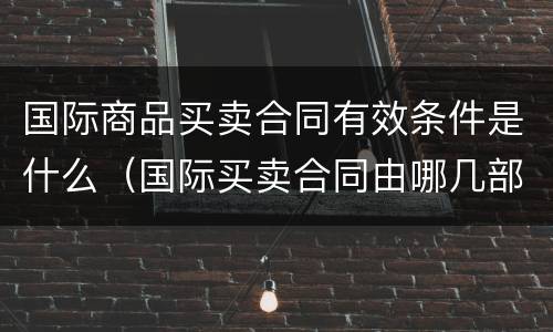 国际商品买卖合同有效条件是什么（国际买卖合同由哪几部分构成具体包括哪些条款）