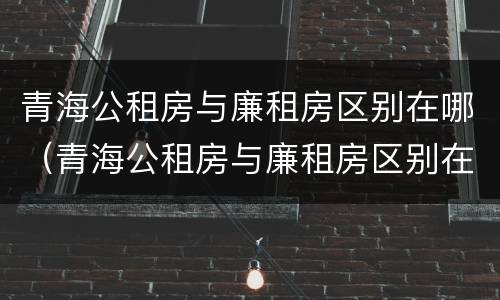 青海公租房与廉租房区别在哪（青海公租房与廉租房区别在哪里）