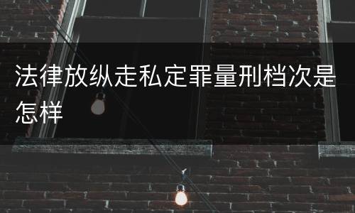 法律放纵走私定罪量刑档次是怎样