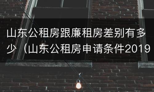 山东公租房跟廉租房差别有多少（山东公租房申请条件2019）