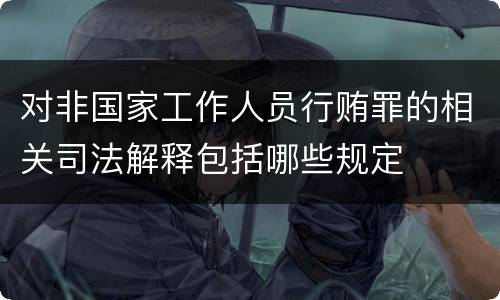 对非国家工作人员行贿罪的相关司法解释包括哪些规定