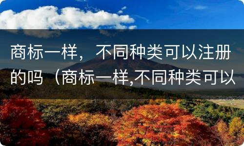 商标一样，不同种类可以注册的吗（商标一样,不同种类可以注册的吗）