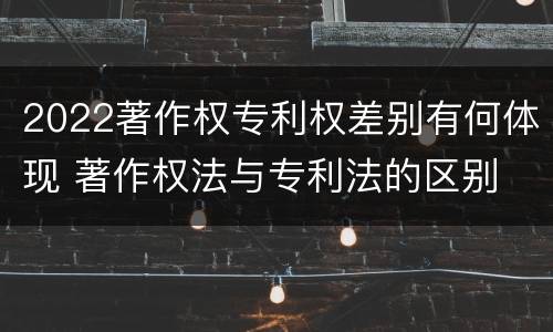 2022著作权专利权差别有何体现 著作权法与专利法的区别