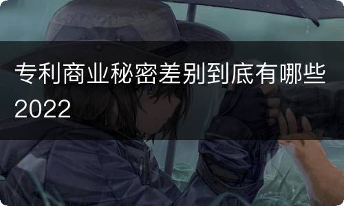 专利商业秘密差别到底有哪些2022