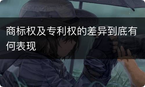 商标权及专利权的差异到底有何表现