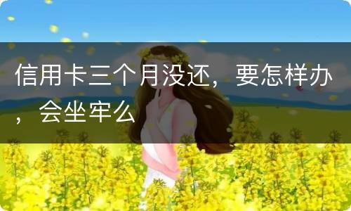 信用卡三个月没还，要怎样办，会坐牢么