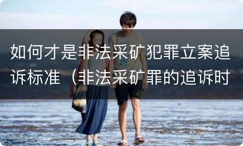 如何才是非法采矿犯罪立案追诉标准（非法采矿罪的追诉时效）