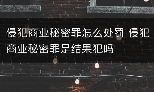侵犯商业秘密罪怎么处罚 侵犯商业秘密罪是结果犯吗
