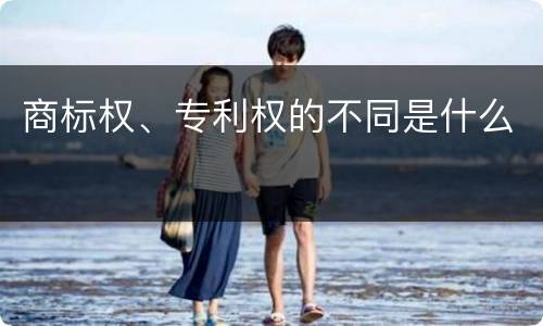 商标权、专利权的不同是什么