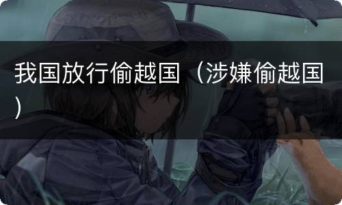 我国放行偷越国（涉嫌偷越国）