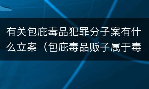 有关包庇毒品犯罪分子案有什么立案（包庇毒品贩子属于毒品犯罪吗）