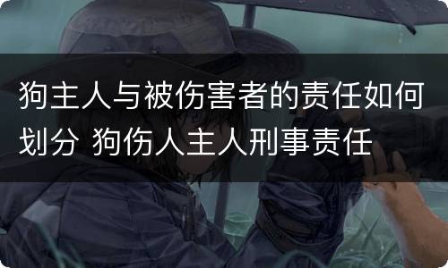 狗主人与被伤害者的责任如何划分 狗伤人主人刑事责任