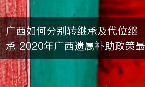 广西如何分别转继承及代位继承 2020年广西遗属补助政策最新