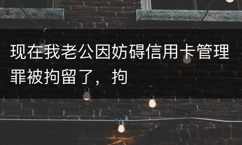现在我老公因妨碍信用卡管理罪被拘留了，拘