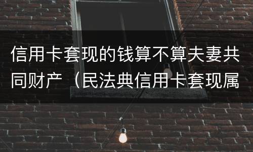 信用卡套现的钱算不算夫妻共同财产（民法典信用卡套现属于夫妻共同债务吗）