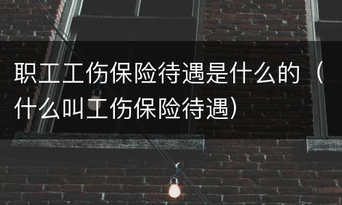 职工工伤保险待遇是什么的（什么叫工伤保险待遇）
