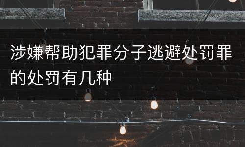 涉嫌帮助犯罪分子逃避处罚罪的处罚有几种