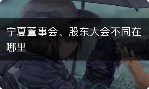 宁夏董事会、股东大会不同在哪里