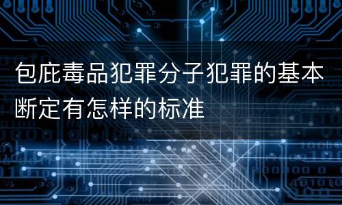包庇毒品犯罪分子犯罪的基本断定有怎样的标准