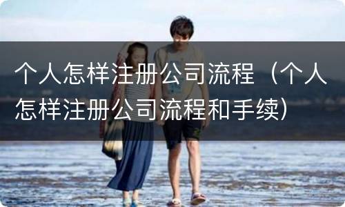 个人怎样注册公司流程（个人怎样注册公司流程和手续）