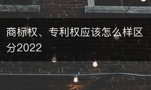 商标权、专利权应该怎么样区分2022