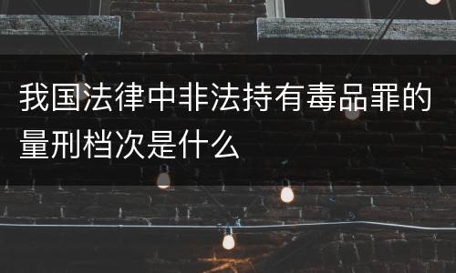 我国法律中非法持有毒品罪的量刑档次是什么