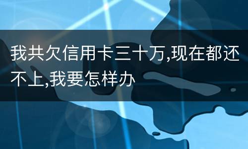 我共欠信用卡三十万,现在都还不上,我要怎样办