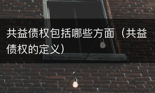 共益债权包括哪些方面（共益债权的定义）