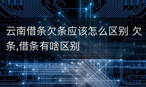 云南借条欠条应该怎么区别 欠条,借条有啥区别