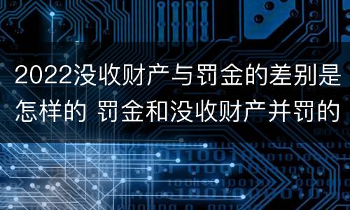 2022没收财产与罚金的差别是怎样的 罚金和没收财产并罚的执行顺序