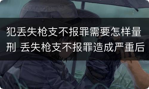 犯丢失枪支不报罪需要怎样量刑 丢失枪支不报罪造成严重后果