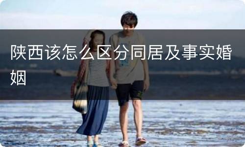 陕西该怎么区分同居及事实婚姻