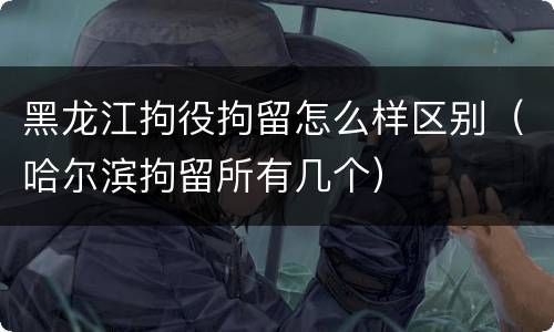 黑龙江拘役拘留怎么样区别（哈尔滨拘留所有几个）