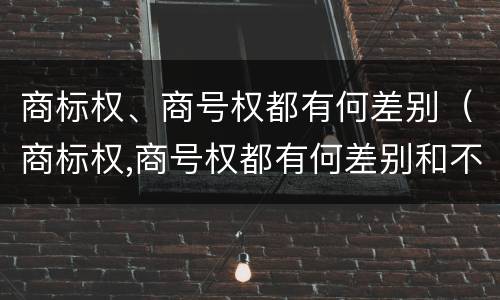 商标权、商号权都有何差别（商标权,商号权都有何差别和不同）