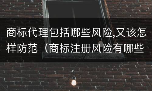 商标代理包括哪些风险,又该怎样防范（商标注册风险有哪些）