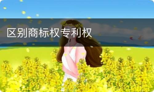 区别商标权专利权