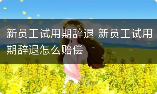 新员工试用期辞退 新员工试用期辞退怎么赔偿