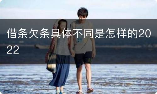 借条欠条具体不同是怎样的2022
