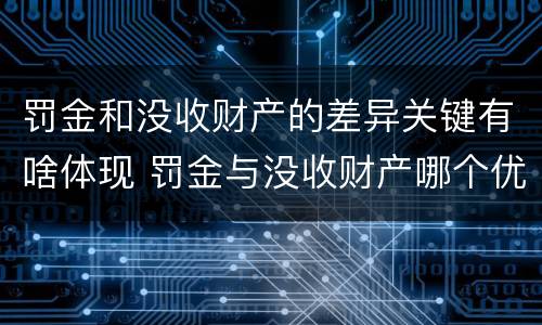 罚金和没收财产的差异关键有啥体现 罚金与没收财产哪个优先