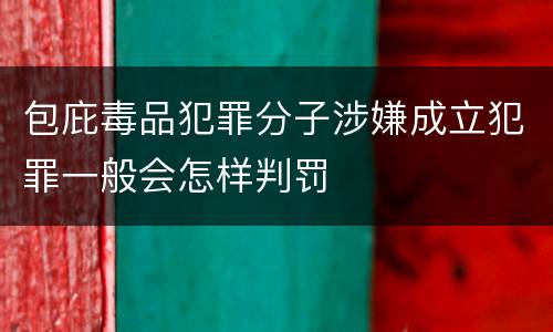 包庇毒品犯罪分子涉嫌成立犯罪一般会怎样判罚